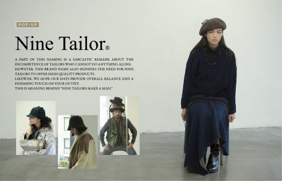 POP-UP｜日本製の品質とデザインにこだわったハットブランド「Nine Tailor（ナインテイラー）」