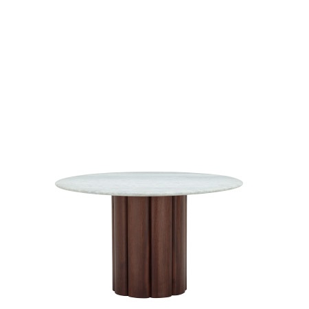 KORA DINING TABLE（WHITE CARRARA×WALNUT）